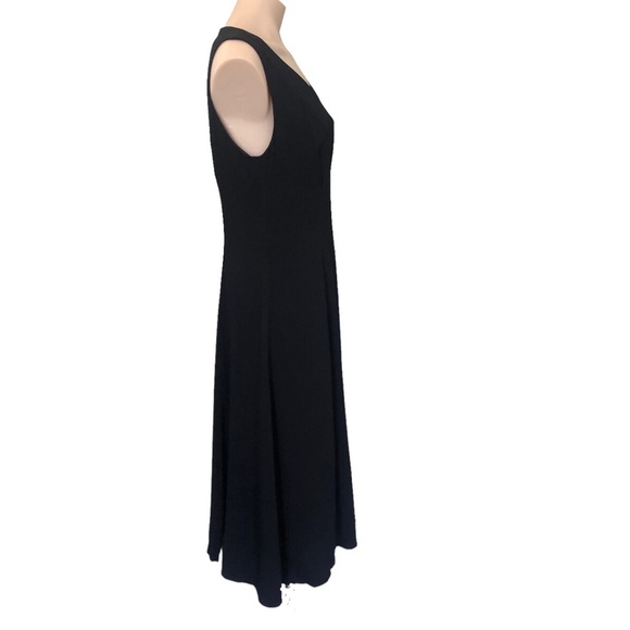 🌿 SPORTSCRAFT 🌿 black Aline sleeveless dress v neckline size 10 - Picture 3 of 8